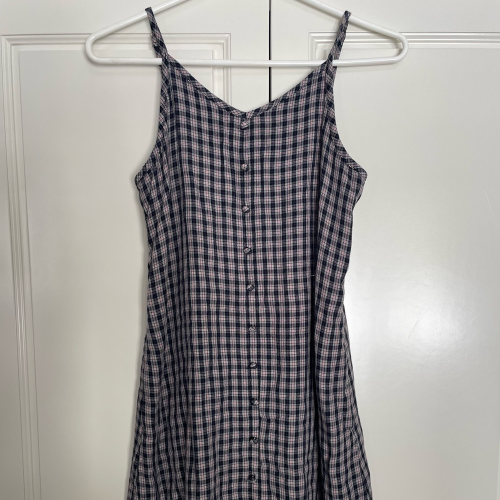Abercrombie Kids Black and White Spaghetti Straps Mini Sundress